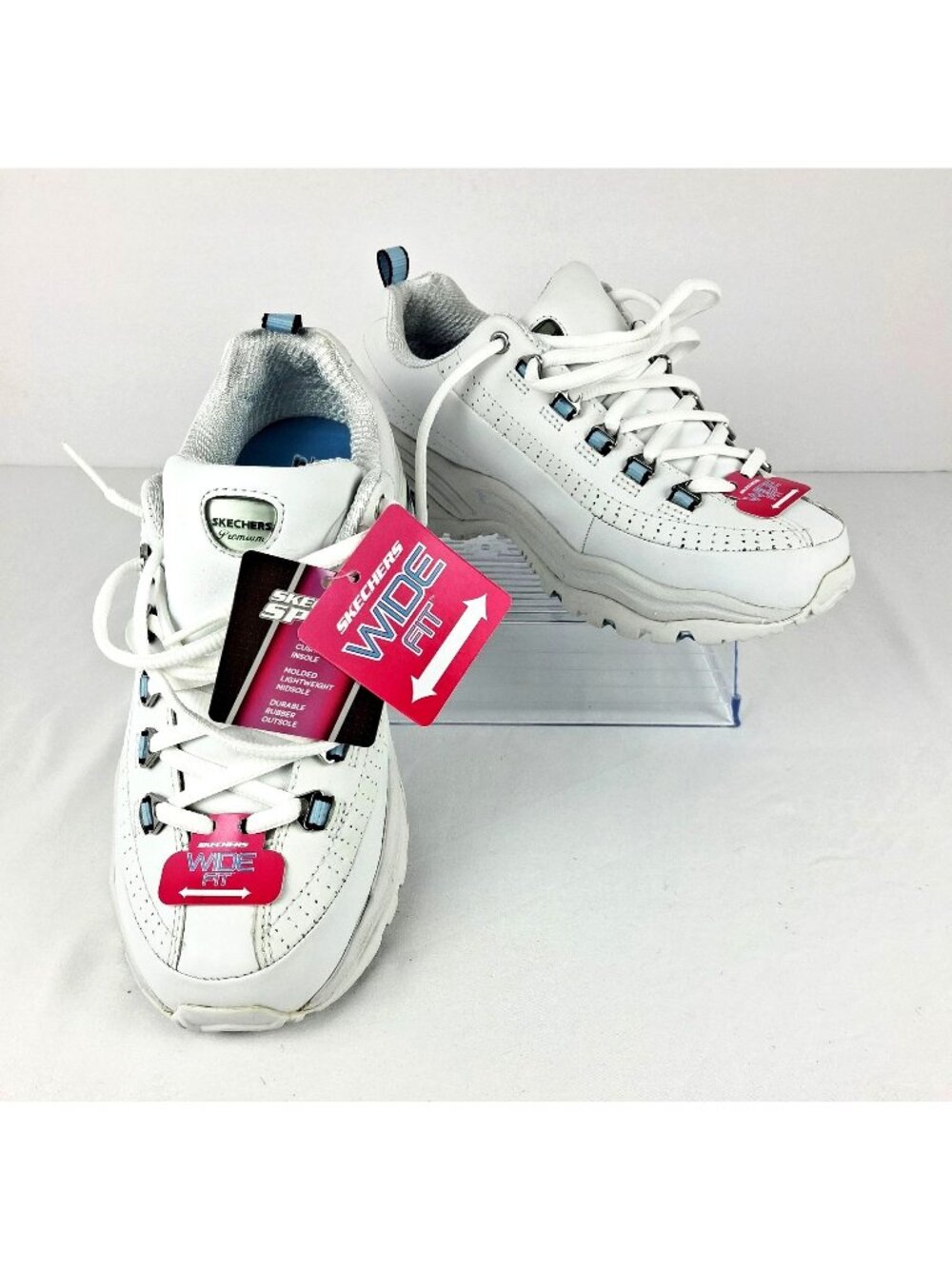 Skechers Premium Sports Womens Size 6.5 Wide White Athletic Shoes